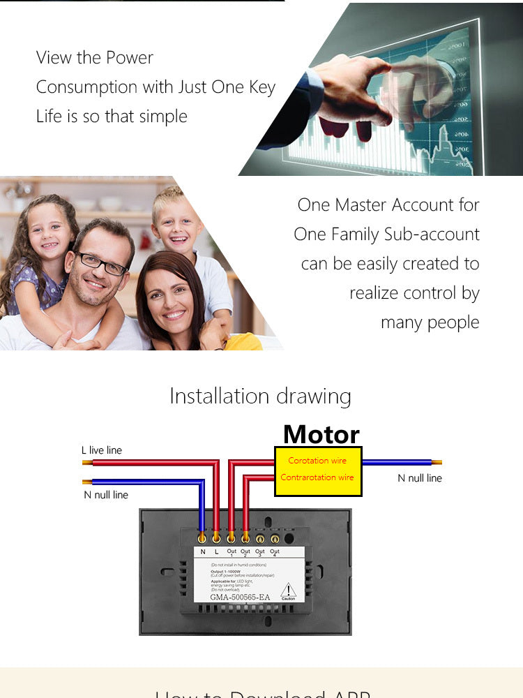 Tuya App Remote Wi-Fi Curtain Switch Wifi Smart Switch Tuya App Remote Wi-Fi Curtain Switch Wifi Smart Switch